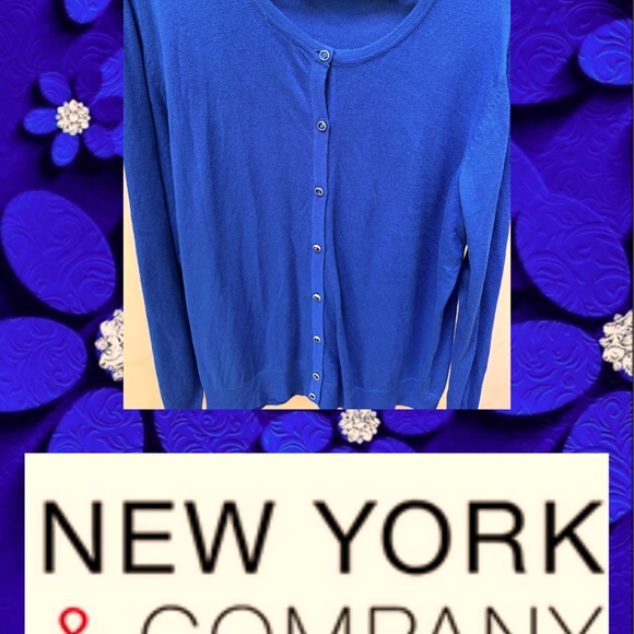 New York & Company Sweaters - Blue NY&Co cardigan size XXL